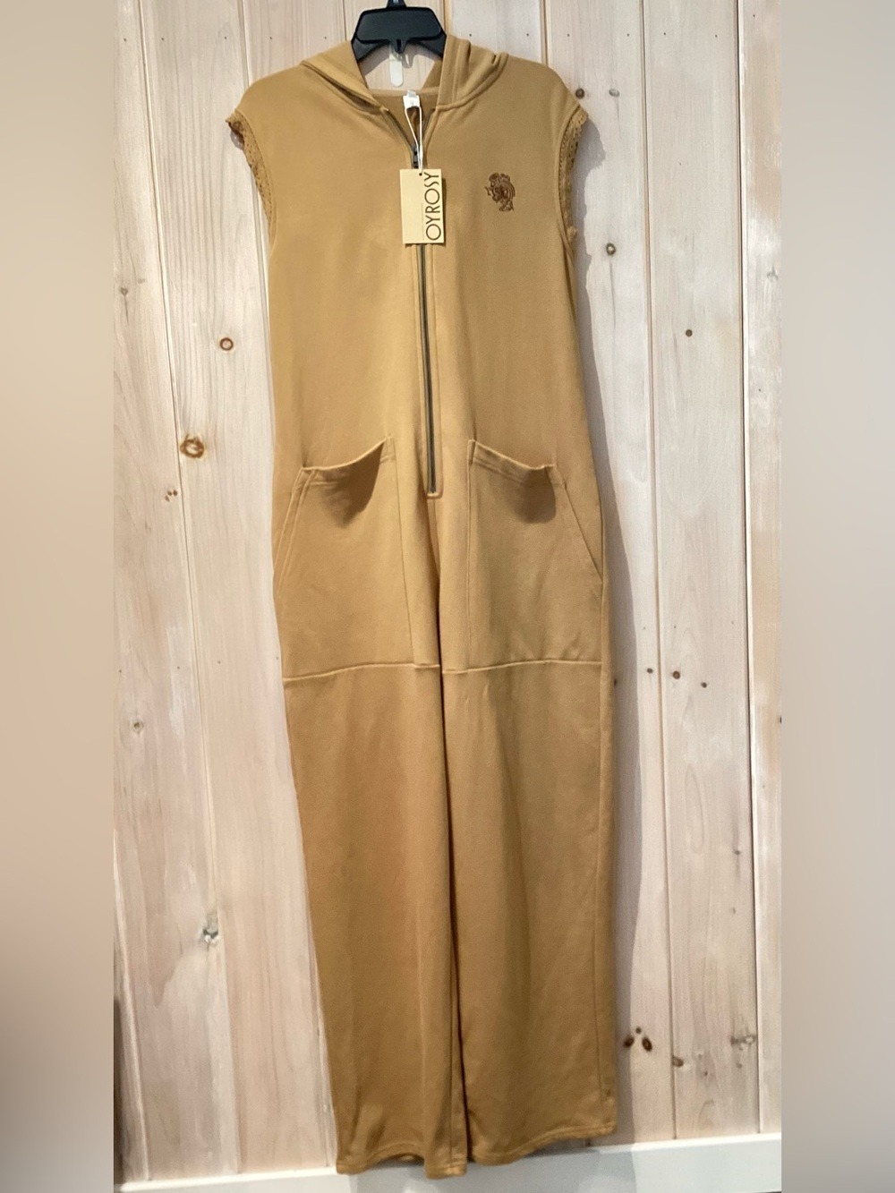 Oyrosy Retro Sporty Hooded Full Zip Jumpsuit New With Tags - Picture 3 of 4